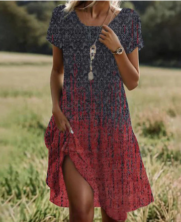 Billie - Casual Boho Gradient Dress