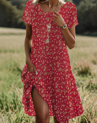 Billie - Casual Boho Gradient Dress