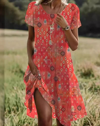 Billie - Casual Boho Gradient Dress