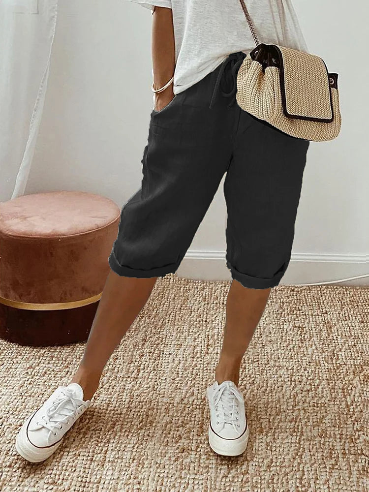 Indi - Cotton-Linen Women's Pants