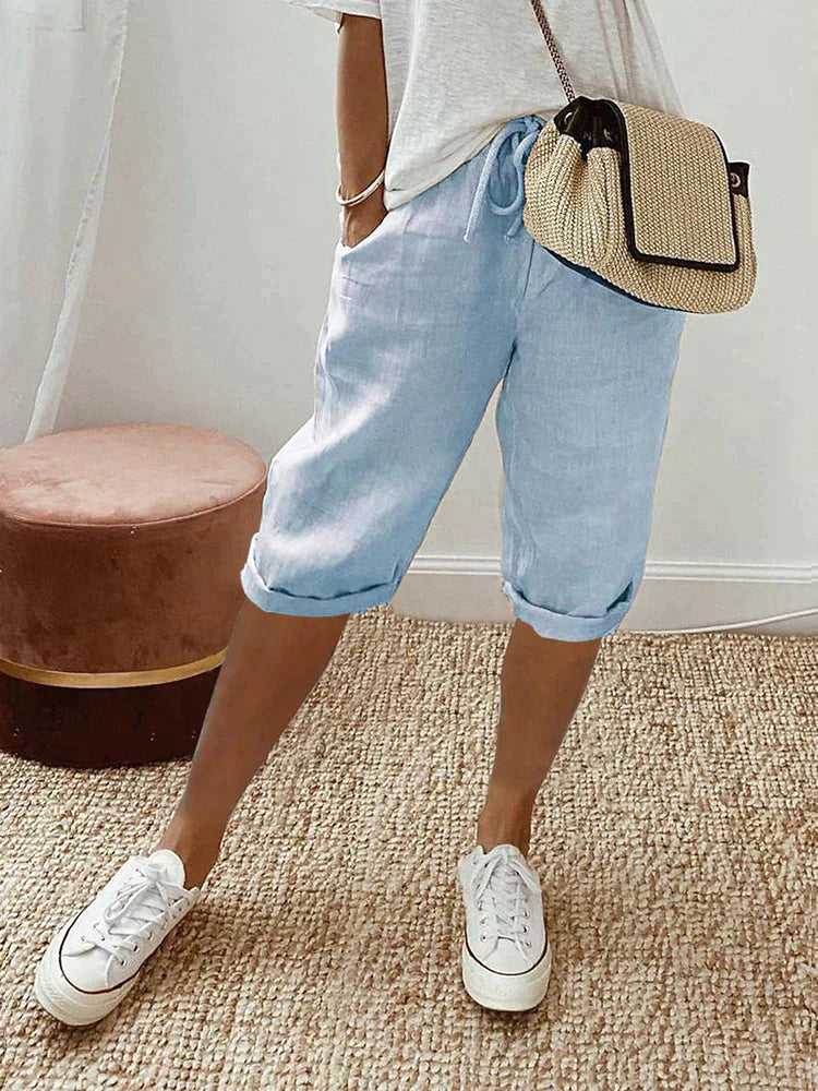 Indi - Cotton-Linen Women's Pants