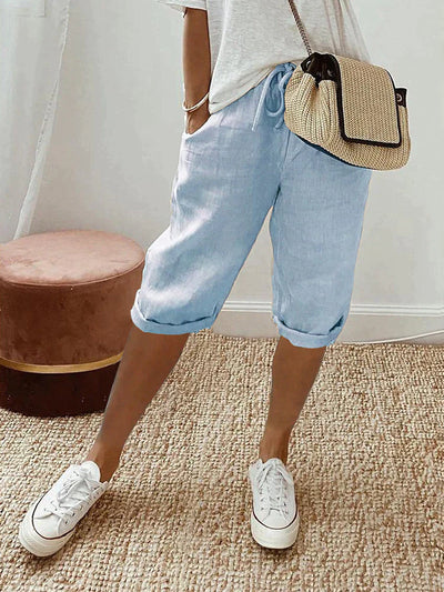 Indi - Cotton-Linen Women's Pants