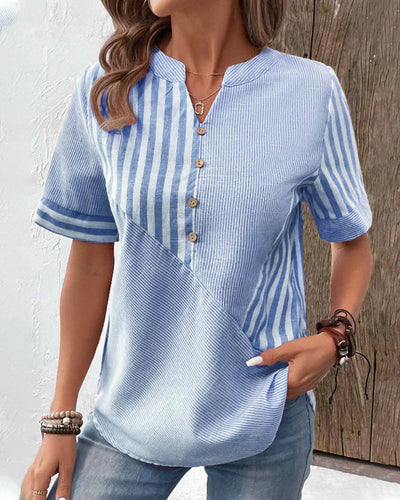 Freya - Elegant Striped Blouse