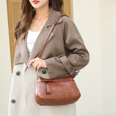 Sanya - Classic Leather Crossbody Bag