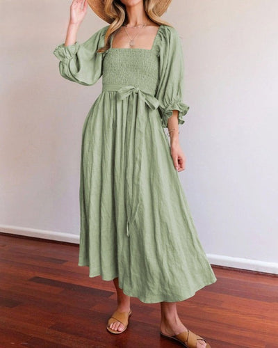 Bente - French Dress with Folded Sleeves